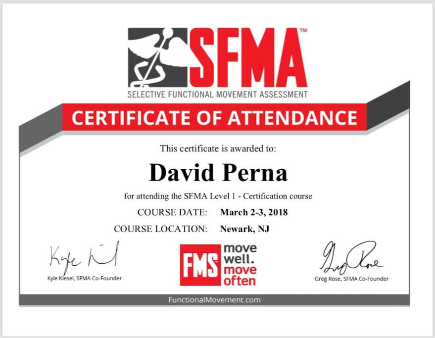 Congratulate me!  I’m now SFMA Certified